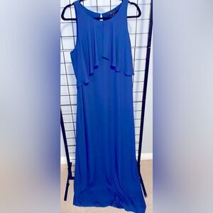BCBGMaxAzria blue Enza gown with open back EUC